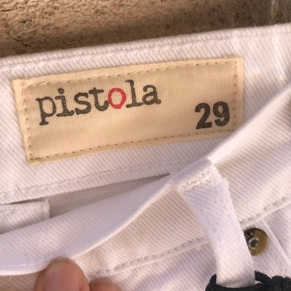 NWT - Pistola Distressed White Jean Shorts - Picture 2 of 3